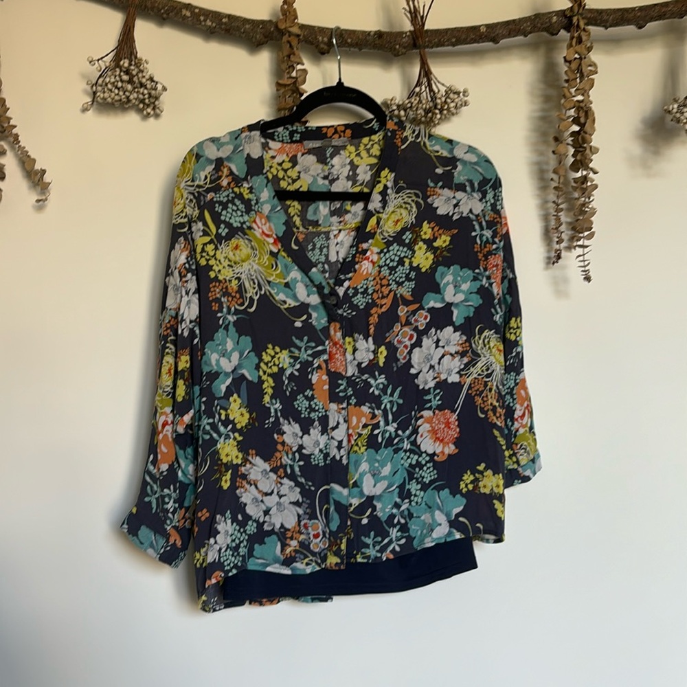 Women’s Floral Blouse - Sheer with matching tank